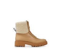 HUGO Femmes Axel LaceFur B-N Bottines en cuir nappa avec bord en fourrure synthétique