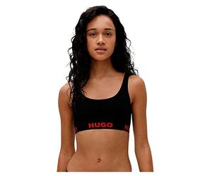 HUGO Femmes Bralette Sporty Logo Brassière en Coton Stretch avec Bande Logo