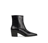 HUGO Femmes Kiara ZipBootie-C Bottines zippées en cuir à logo