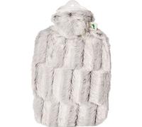 HUGO FROSCH 0586 Bouillotte peluche, 1,8 litre, marron/argenté