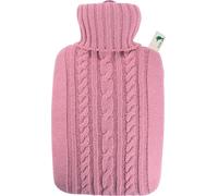 Hugo Frosch Wärmflasche Klassik 1,8l Strickbezug pastell-rosa