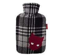 Hugo Frosch Bouillotte classique 1,8 l avec housse en flanelle à carreaux