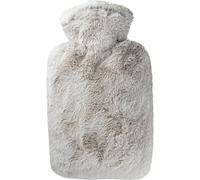 HUGO FROSCH Bouillotte Classique Poils Longs - Housse en duvet 1,8 litre, taupe