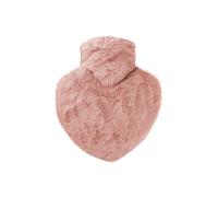 Hugo Frosch Bouillotte cœur 1,0 l avec housse en peluche Rosé