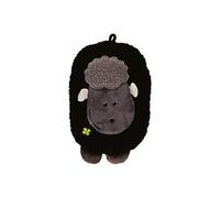 Hugo Frosch Bouillotte écologique pour enfant 0,8 l - Fabriquée en Allemagne - Avec housse en peluche - Noir d'agneau - Petite bouteille de lit anti-fuite et inodore - Durable et avec housse lavable