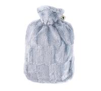 Hugo Frosch Unisex Classic Faux Fur Cover and Inner Lining Hot Water Bottle, Grey, One Size
