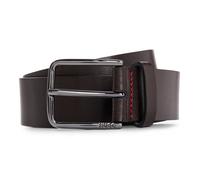 HUGO Ceinture en cuir grainé à surpiqûres rouges - Style Gerik_Sz35, 50491997 Marron foncé 120