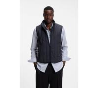 HUGO Gilet à matelassage vertical avec détail de logo - Style Breno2611, 50552653 Bleu foncé L