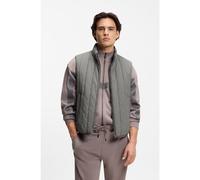 HUGO Gilet à matelassage vertical avec détail de logo - Style Breno2611, 50552653 Gris S