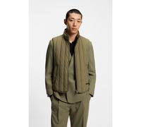 HUGO Gilet à matelassage vertical avec détail de logo - Style Breno2611, 50552653 Olive XS