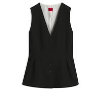 HUGO Gilet coupe affûtée avec basque - Style Anena, 50564262 Noir 42