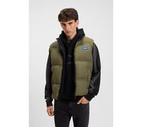 HUGO Gilet déperlant avec étiquette logo - Style Bodolino2541, 50546648 Olive S