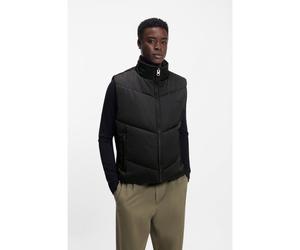 HUGO Gilet imperméable avec logo ton sur ton - Style Berolino2611, 50556381 Noir XL