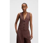 HUGO Gilet Regular en tissu stretch - Style Aumara-2, 50545278 Marron foncé 46