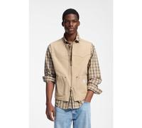 HUGO Gilet sans manches zippé en toile de coton stretch - Style Bridgeley263W1, 50563942 Beige L