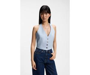 HUGO Gilet Slim Fit avec dos nu - Style Anuna, 50558155 bleu clair 40