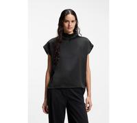 HUGO Haut à col montant en satin fluide - Style Caneli-1, 50525896 Noir 46