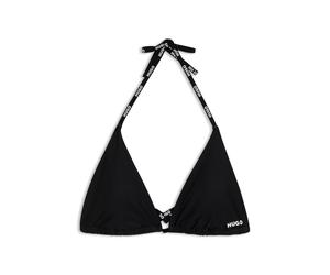 HUGO Haut de bikini triangle avec cravates logo - Style PURE TRIANGLE, 50555596 Noir S