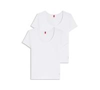 HUGO Haut de lingerie en coton stretch avec logo contrastant - Style TWIN T-SHIRT RN, 50469660 Blanc L