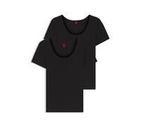 HUGO T-shirt Twin Basic manches courtes coton noir - Lot de 2 Femme XS