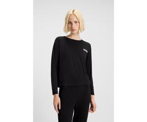 HUGO Haut de pyjama Relaxed en jersey stretch à logo imprimé - Style UNITE_LS-SHIRT, 50490706 Noir M