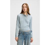 HUGO Haut en jersey de coton avec badge logoté Happy HUGO - Style Daliria_B, 50520316 bleu clair XL