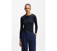 HUGO Haut en jersey stretch à logo imprimé revisité - Style Dasiia, 50545208 Bleu foncé XS