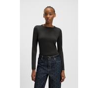 HUGO Haut en jersey stretch à logo imprimé revisité - Style Dasiia, 50545208 Noir M