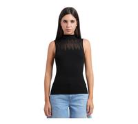 HUGO Top en maille à empiècement transparent - Style Sieffy, 50566633 Noir M