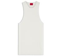 HUGO Haut sans manches à dos nageur en crêpe côtelé - Style Sarepla, 50539890 Blanc XL