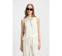 HUGO Haut sans manches en satin avec lavallière - Style Celuni-1, 50540259 Naturel 42