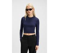 HUGO Haut Slim en jersey avec logo brodé revisité - Style Dafilomena_3, 50518378 Bleu foncé S