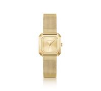 HUGO Montre à Mouvement à Quartz Trois Aiguilles de Couleur Dorée Collection #Hazel avec Bracelet en Acier Inoxydable de Couleur Dorée - 1540184