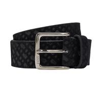 Hugo, Homme, Accessoires, Noir, Taille: 105 CM Ceinture en Cuir avec Logo Gravé Finition Gunmetal