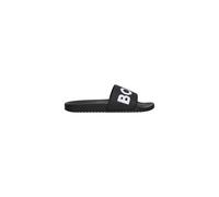 BOSS Mules Aryeh Slid Hommes – confectionnées en Italie avec grand logo – Noir 41