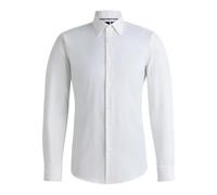 Hugo, Homme, Chemises, Blanc, Taille: 4XL Chemise Twill Blanche avec Performance Stretch