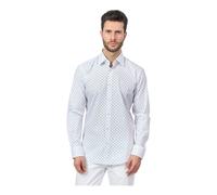 Hugo, Homme, Chemises, Blanc, Taille: 5XL Chemise d'affaires blanche en tissu extensible