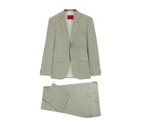 Hugo, Homme, Costumes, Vert, Taille: XL Costume deux pièces slim-fit en popeline mélangée de laine