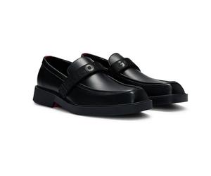 HUGO Homme Iker_mocc_al Moccasin, Noir 1, 40 EU