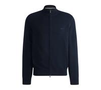 Hugo - Cardigan Bleu En Coton Avec Fermeture Éclair Modèle Palano - Homme - Pulls - Bleu - Taille: 2XL