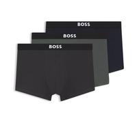 BOSS Lot de trois boxers courts en coton stretch - Style Trunk 3P BOSS ONE, 50544263 Noir / Gris / Bleu XXL