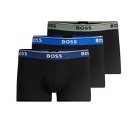 BOSS Hommes Trunk 3P Power Lot de Trois Boxers Courts en Coton Stretch avec Taille logotée