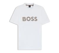 Hugo, Homme, Tops, Beige, Taille: XL T-Shirt manica corta logata