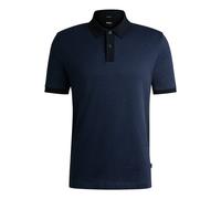 Hugo, Homme, Tops, Bleu, Taille: M Polo Bleu avec Motif à Trois Tons