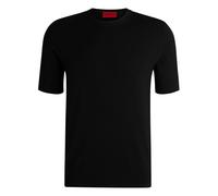 HUGO Hommes San Carl-CV Pull en Maille Slim à Manches Courtes