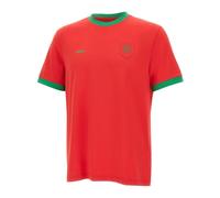 Hugo, Homme, Tops, Rouge, Taille: S T-shirt en coton stretch avec drapeau du pays et logo