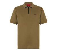 Hugo, Homme, Tops, Vert, Taille: 2XL Polo en coton avec fermeture éclair