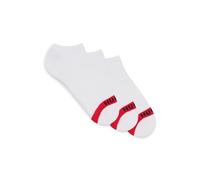 HUGO Hommes 3P LC PLUSH TAPE CC Lot de trois paires de chaussettes invisibles en coton mélangé avec logos