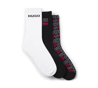 HUGO Hommes 3P QS VALENTINE CC Lot de trois paires de chaussettes mi-hautes avec logos