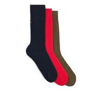 HUGO Hommes 3P RS UNI CC Lot de trois paires de chaussettes mi-mollet avec logos